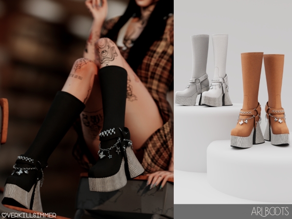 Alpha Ari boots by overkillsimmer - The Sims 4 Custom Content