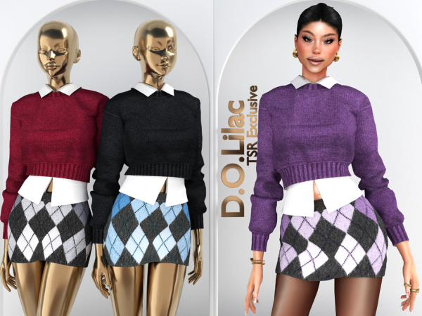 Alpha Modern Preppy Cozy Set DO149 - The Sims 4 Custom Content