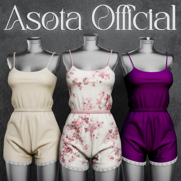 Alpha [ASOTA OFFICIAL] Maren Sleepwear by asotaofficial - The Sims 4 Custom Content