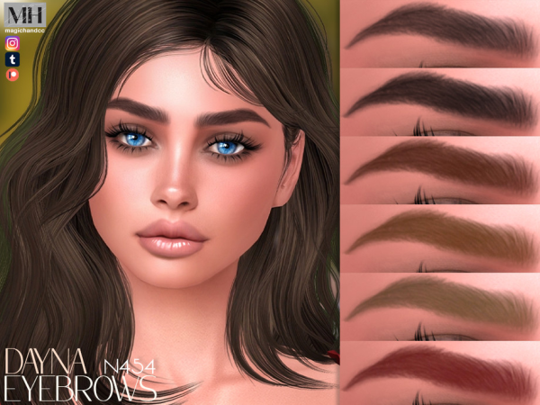 Alpha Dayna Eyebrows N454 - The Sims 4 Custom Content