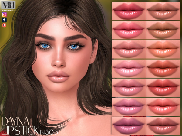 Alpha Dayna Lipstick N305 - The Sims 4 Custom Content