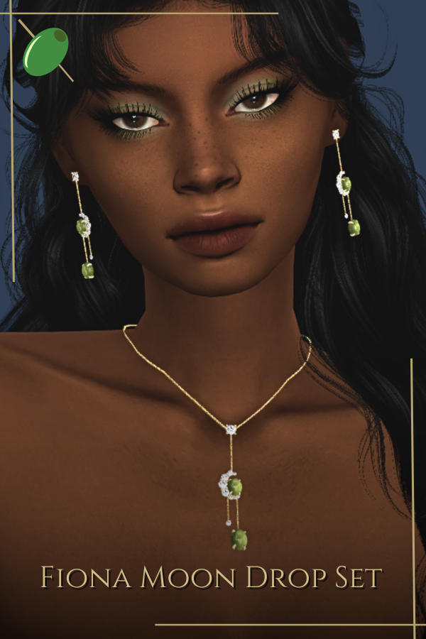 Alpha Fiona Moon Drop Set by pitted0live - The Sims 4 Custom Content