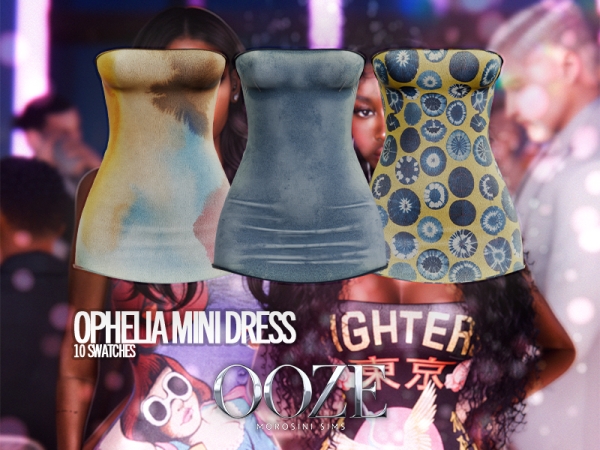 Alpha OOZE Ophelia Mini Dress (Standard Version) - The Sims 4 Custom Content