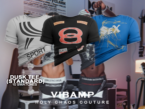 Alpha VIBAMP Dusk Tee - The Sims 4 Custom Content