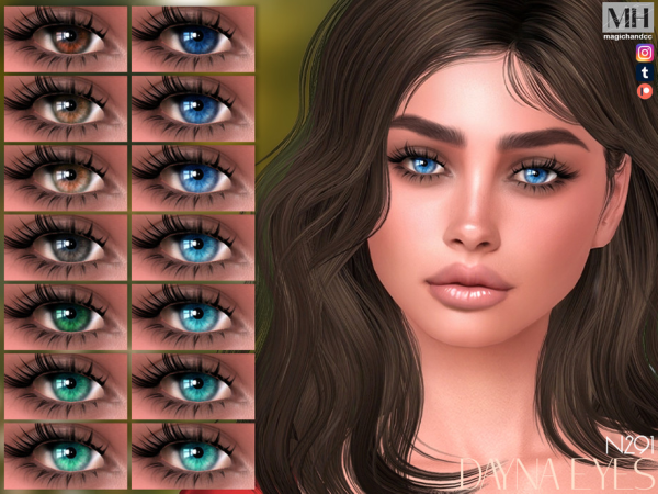 Alpha Dayna Eyes N291 - The Sims 4 Custom Content