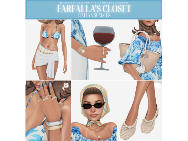 Maxis Match ITALIAN SUMMER by farfallasims - The Sims 4 Custom Content