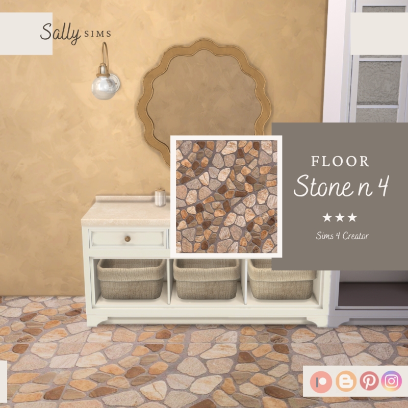 Alpha Floor Stone n4 by sally4sims - The Sims 4 Custom Content