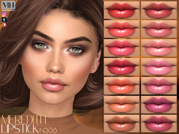 Alpha Meredith Lipstick N306 - The Sims 4 Custom Content