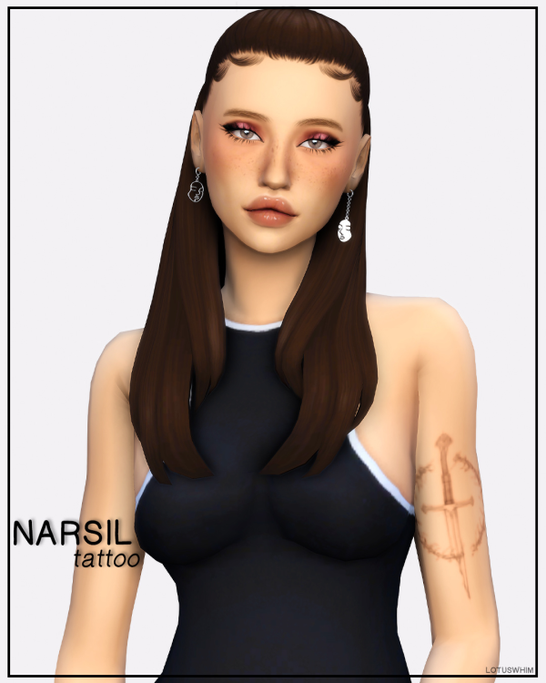 Mix Narsil Tattoo Set by lotuswhimcc - The Sims 4 Custom Content