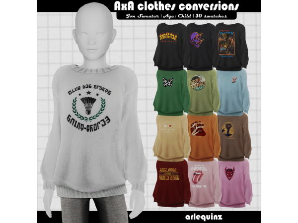 Maxis Match [arlequinz] Child conversions - The Sims 4 Custom Content