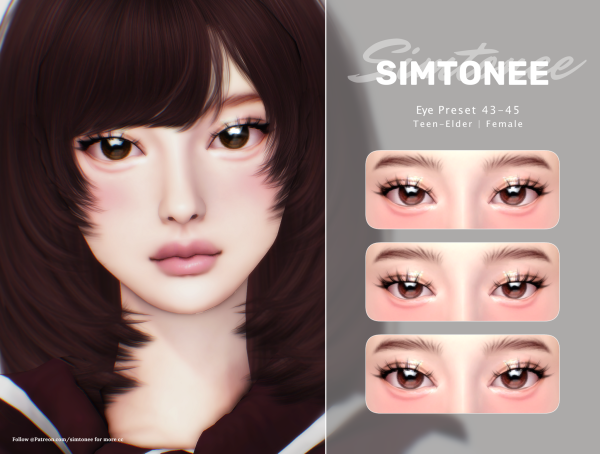 Mix Simtonee Eye Preset 43 45 by simsfinds - The Sims 4 Custom Content