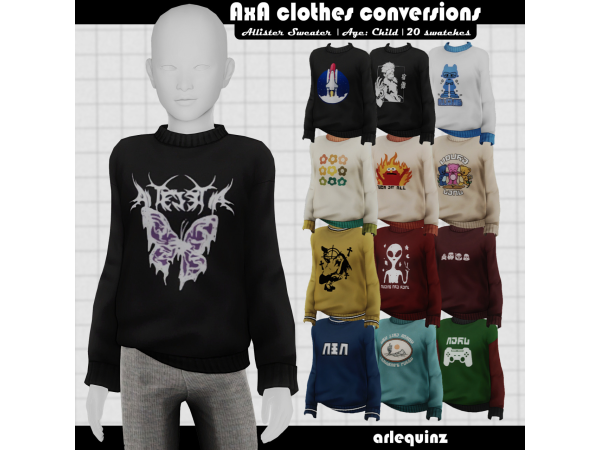 Maxis Match [arlequinz] Child conversions - The Sims 4 Custom Content