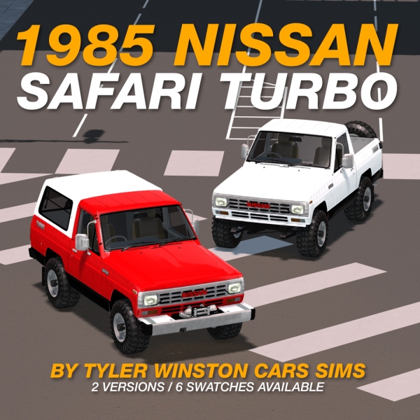 Alpha Tyler Winston Cars 1985 Nissan Safari Turbo by tylerwcars - The Sims 4 Custom Content