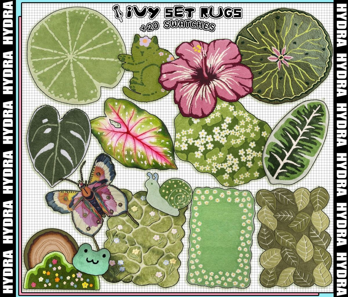 Alpha Ivy Rugs by simsfinds - The Sims 4 Custom Content