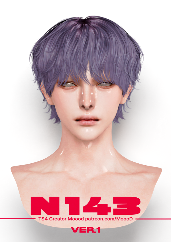 Alpha [SIMS4TS4] MoooD Hair N143 VER1 by simsfinds - The Sims 4 Custom Content