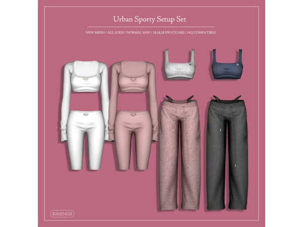 Alpha [RIMINGS] Urban Sporty Setup Set - The Sims 4 Custom Content
