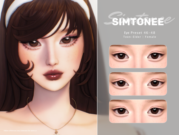 Mix Simtonee Eye Preset 46 48 by simsfinds - The Sims 4 Custom Content