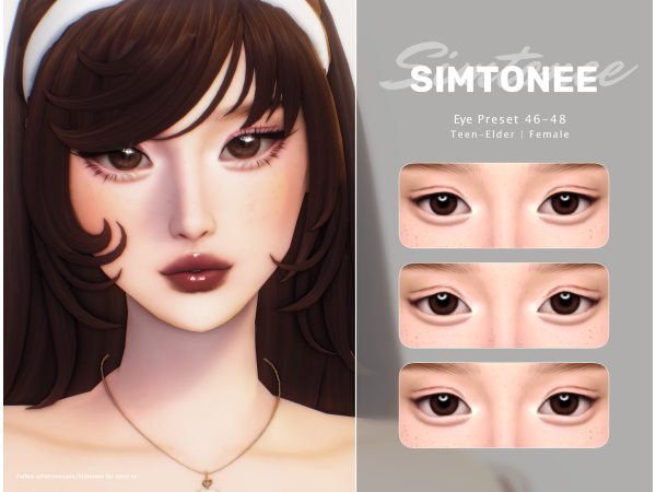 Mix Simtonee Eye Preset 46 48 by Simtonee - The Sims 4 Custom Content