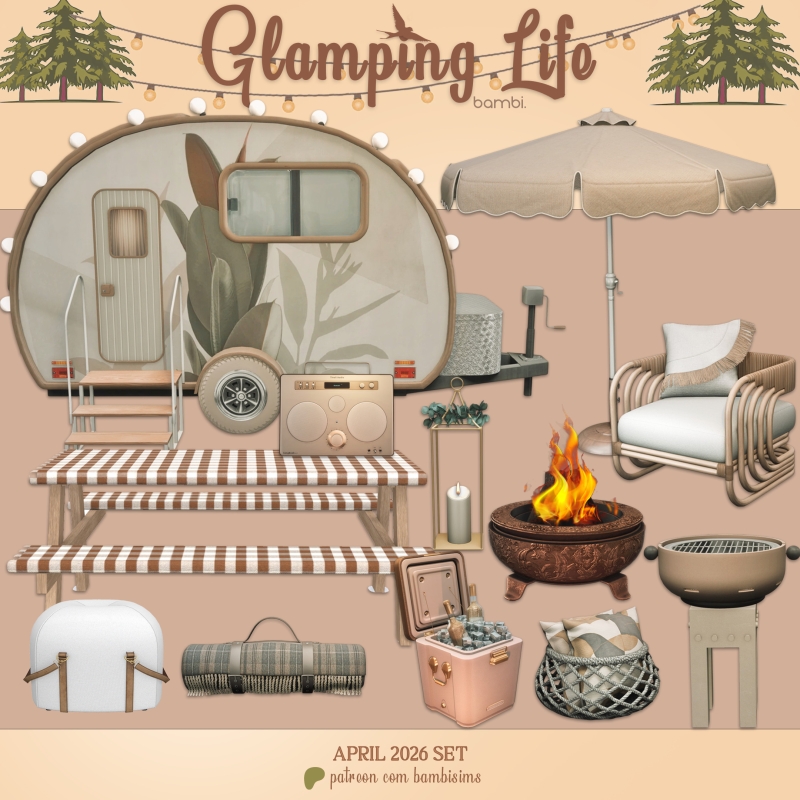 Alpha glamping life by bambisims - The Sims 4 Custom Content