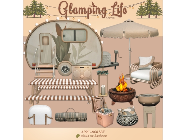 Alpha glamping life - The Sims 4 Custom Content