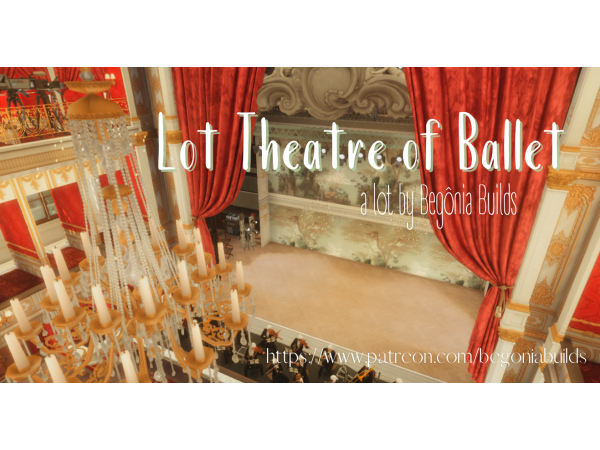 Mix Theatre of Ballet by begoniabuilds - The Sims 4 Custom Content