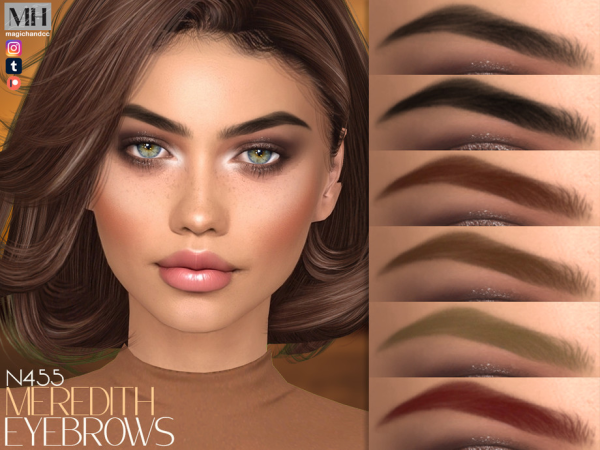 Alpha Meredith Eyebrows N455 - The Sims 4 Custom Content