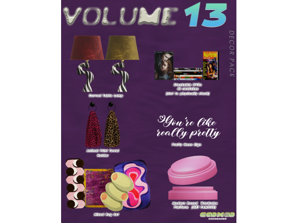 Alpha Decor Pack Vol13 by cocogames - The Sims 4 Custom Content