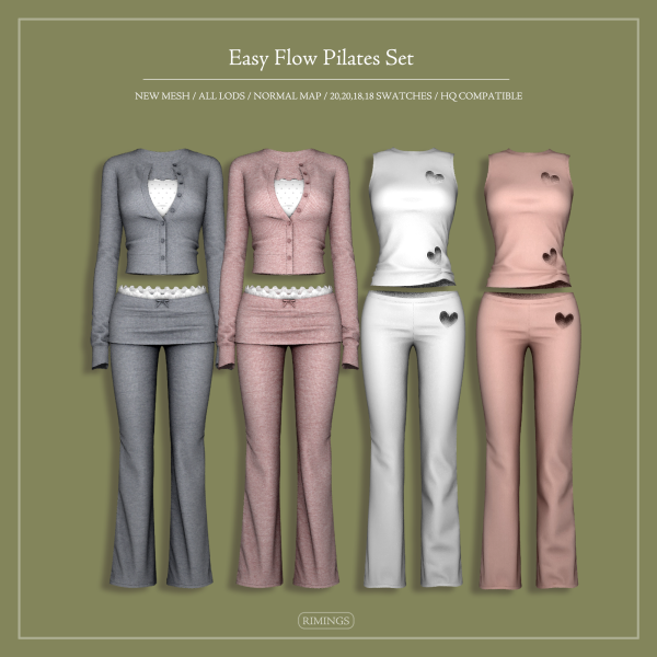 Alpha [RIMINGS] Easy Flow Pilates Set by simsfinds - The Sims 4 Custom Content