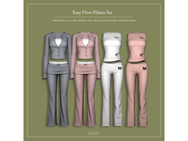 Alpha [RIMINGS] Easy Flow Pilates Set - The Sims 4 Custom Content