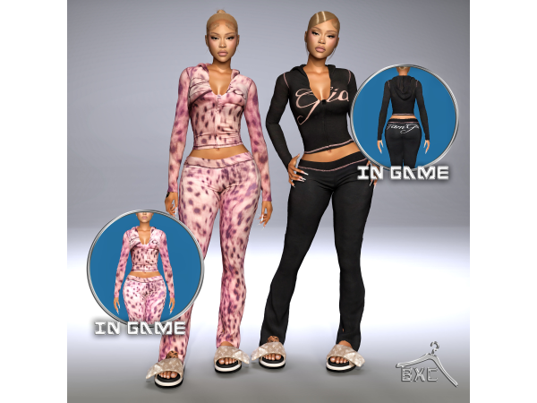 Alpha IAMGIA BLARE HOODIE SET by Baddiexsimmer - The Sims 4 Custom Content