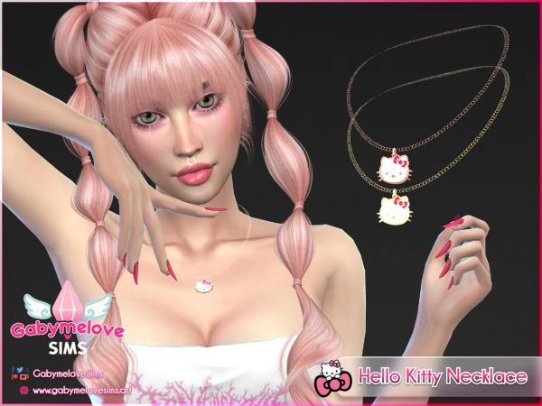 Mix Hello Kitty Necklace - The Sims 4 Custom Content