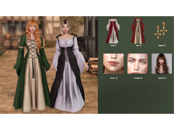 Alpha FANTASY KINGDOM FEMALE SET 2 - The Sims 4 Custom Content