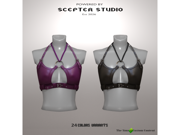 Alpha Eurydice C top by Scepter - The Sims 4 Custom Content