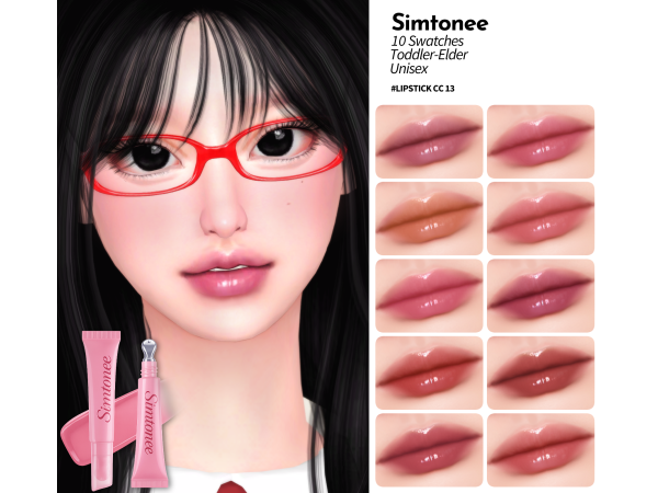 Maxis Match Simtonee Lipstick 13 - The Sims 4 Custom Content