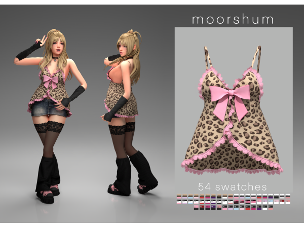 Maxis Match gyaru lace cami by moorshum - The Sims 4 Custom Content