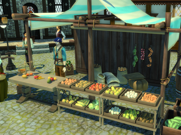 Alpha Medieval Marketplace Part 1 by modcollective - The Sims 4 Custom Content
