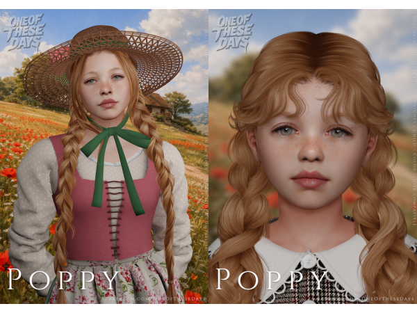 Alpha Poppy SKINSKINOVERLAY CHILD VERSION ( blush and lipstick) tray files complete sim dump - The Sims 4 Custom Content