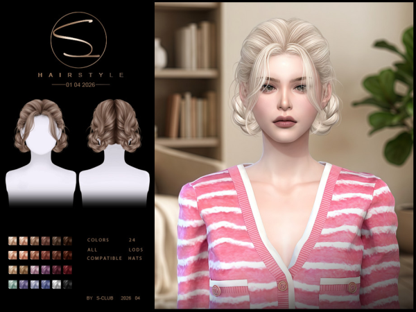 Alpha sclub_ts4_hair_ 010426 Club by S - The Sims 4 Custom Content