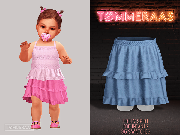 Mix TØMMERAAS Frilly Skirt for Infants - The Sims 4 Custom Content