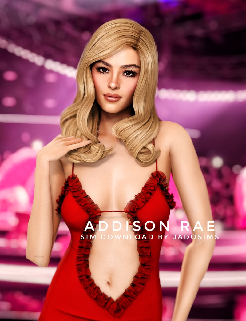 Alpha Addison Rae (Sim Download) by shopwithflynnn - The Sims 4 Custom Content