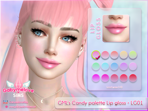 Maxis Match GML's Candy palette Lip gloss LG01 by gabymelovesims - The Sims 4 Custom Content