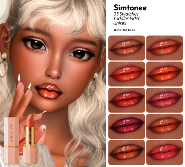 Maxis Match Simtonee Lipstick 10 by simsfinds - The Sims 4 Custom Content