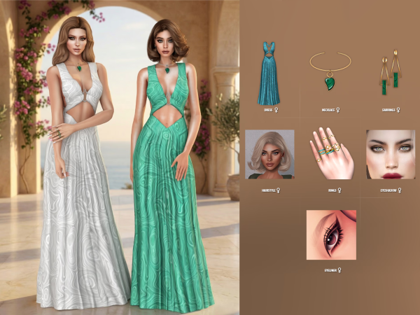 Alpha Malachite Lookbook - The Sims 4 Custom Content