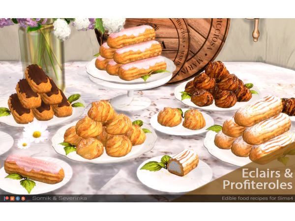 Eclairs and Profiteroles by  Somik_Severinka