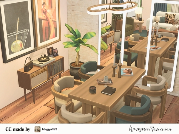 Maxis Match Soft Brown Living Room - The Sims 4 Custom Content