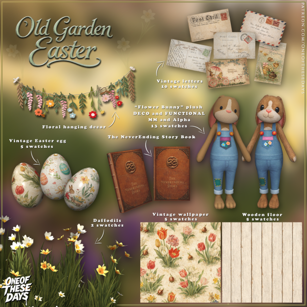 Mix OOTD BuildBuy Old Garden Easter by oneofthesedays - The Sims 4 Custom Content
