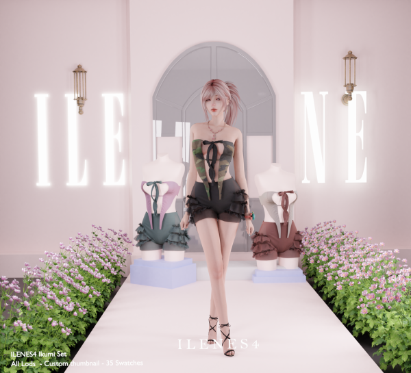 Alpha ILN Ikumi Lingerie by ilenes4 - The Sims 4 Custom Content