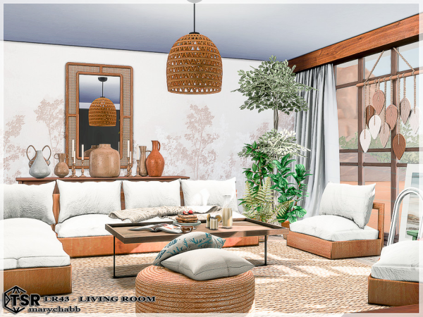 Mix LR43 Living Room with Dining Area - The Sims 4 Custom Content