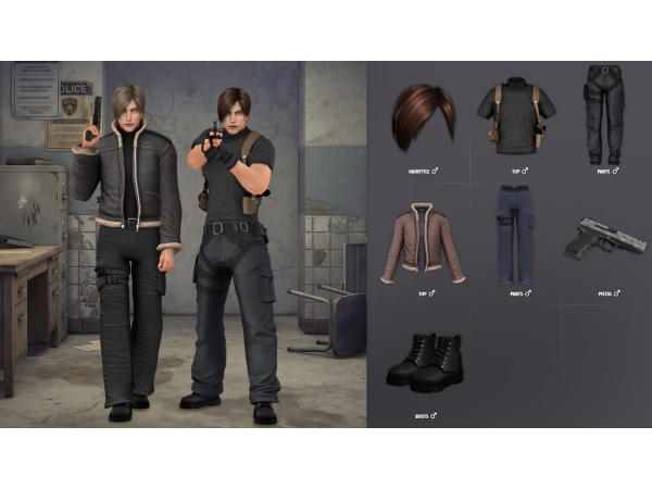 Alpha LEON SET - The Sims 4 Custom Content