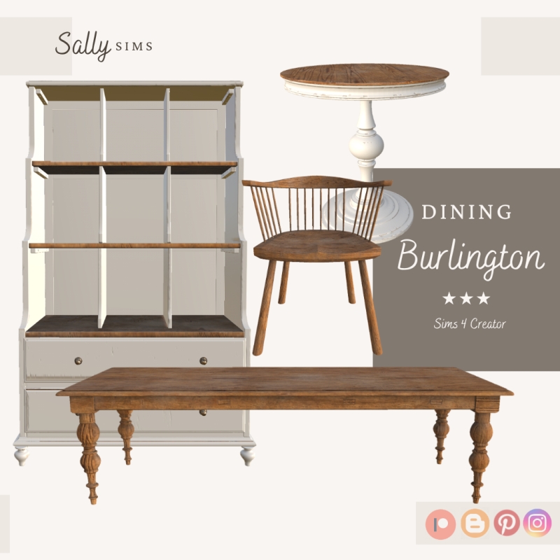 Alpha Dining BURLINGTON (Gift) by sally4sims - The Sims 4 Custom Content